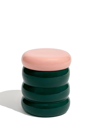 karavan clothing fashion fall winter 25 homecoming homeware collection ceramic jar dark green pink