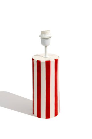 karavan clothing fashion fall winter 25 homecoming homeware collection table lamp red stripes