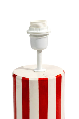 karavan clothing fashion fall winter 25 homecoming homeware collection table lamp red stripes