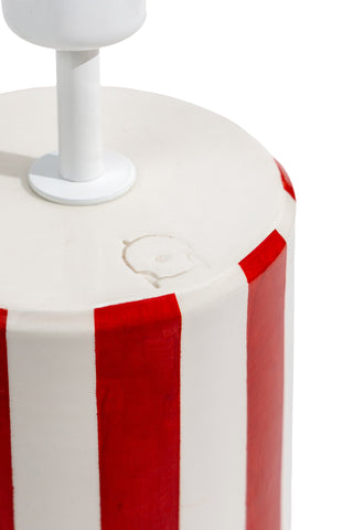 karavan clothing fashion fall winter 25 homecoming homeware collection table lamp red stripes