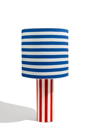 karavan clothing fashion fall winter 25 homecoming homeware collection lamp shade blue stripes