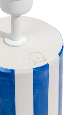 karavan clothing fashion fall winter 25 homecoming homeware collection table lamp blue stripes