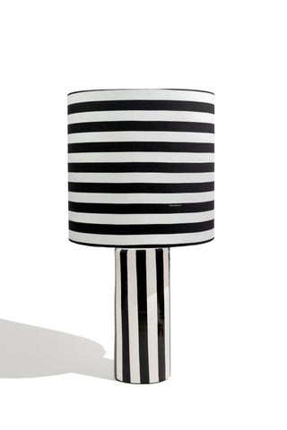 karavan clothing fashion fall winter 25 homecoming homeware collection table lamp black stripes