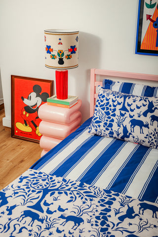 Bed Linen Set (Village/Stripes Blue)