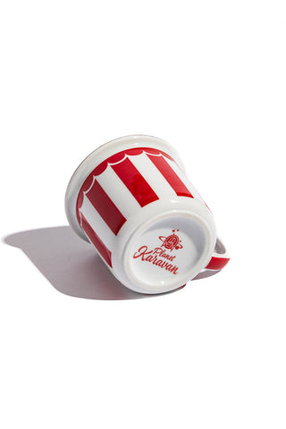 Mini Porcelain Mug (Stripes Red)