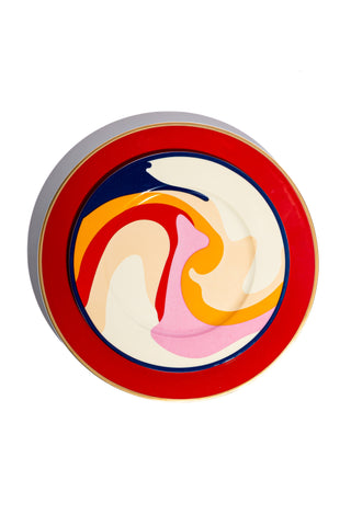 Porcelain Dinner Plate (Red)