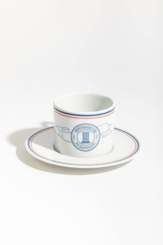 Porcelain Coffee Cup & Saucer (Hotel Καραβάνι)