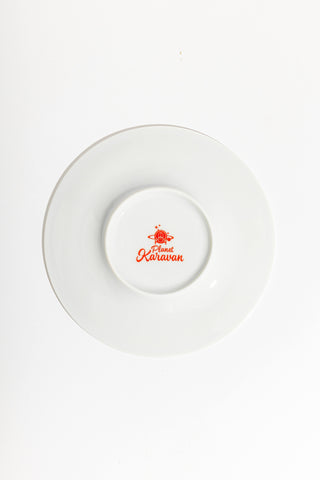 Porcelain Coffee Cup & Saucer (Hotel Καραβάνι)