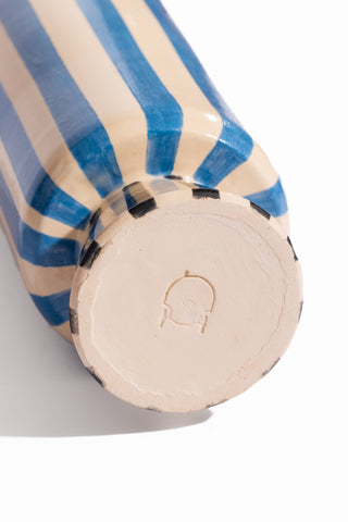 karavan clothing fashion spring summer 24 that moment homeware collection vase stripes light blue brown