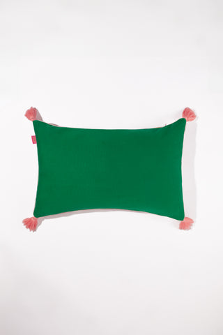 karavan clothing fashion spring summer 24 that moment homeware collection knitted pillow case pink yellow stripes