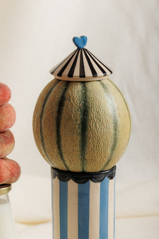 karavan clothing fashion spring summer 24 that moment homeware collection vase stripes black green