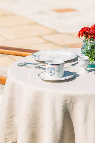 Porcelain Coffee Cup & Saucer (Hotel Καραβάνι)