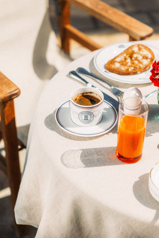 Porcelain Coffee Cup & Saucer (Hotel Καραβάνι)