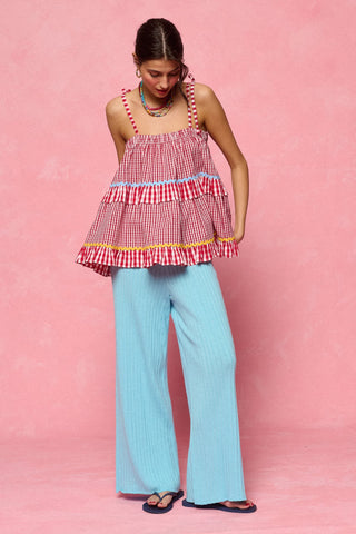 karavan clothing fashion spring summer 26 krvn nai collection alejandra knitted trousers ciel