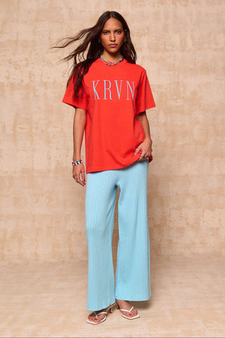 karavan clothing fashion spring summer 26 krvn nai collection alejandra knitted trousers ciel
