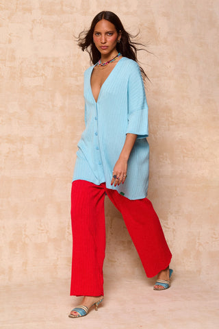 karavan clothing fashion spring summer 26 krvn nai collection francisca knitted shirt ciel