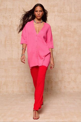 karavan clothing fashion spring summer 26 krvn nai collection francisca knitted shirt pink