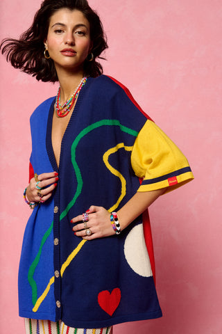 karavan clothing fashion spring summer 26 nai collection aliana knitted shirt blue red