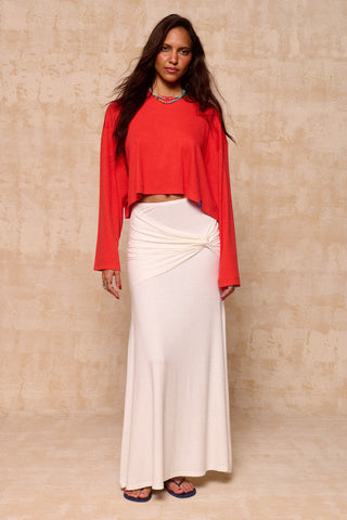 karavan clothing fashion krvn spring summer 26 nai collection avery crop top coral