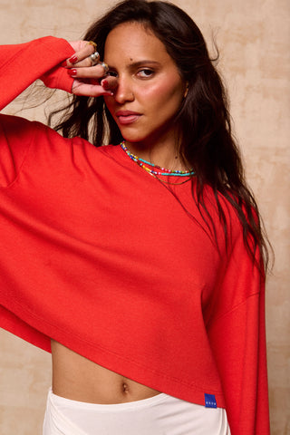 karavan clothing fashion krvn spring summer 26 nai collection avery crop top coral