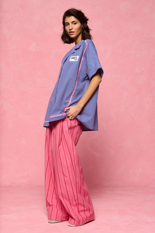 karavan clothing fashion spring summer 26 nai collection ilaira shirt checked blue