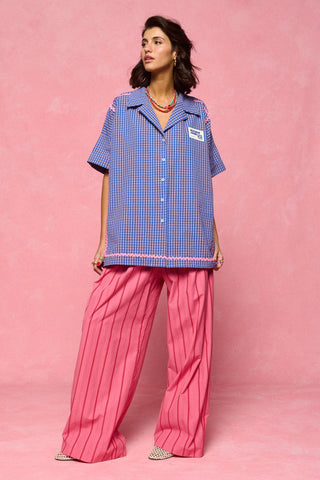 karavan clothing fashion spring summer 26 nai collection ilaira shirt checked blue