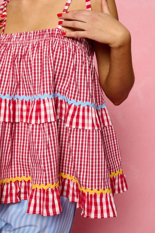 karavan clothing fashion planet homeware spring summer 26 nai collection top red checked