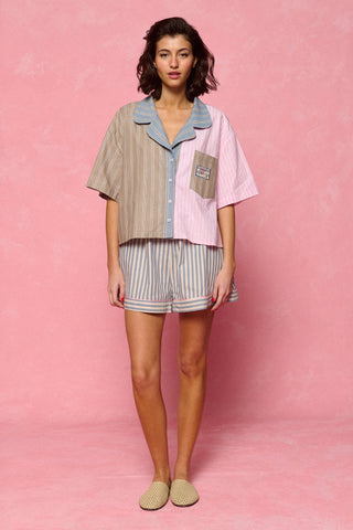 karavan clothing fashion planet homeware spring summer 26 nai collection shorts blue stripes