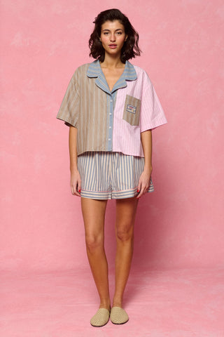 karavan clothing fashion planet homeware spring summer 26 nai collection shirt pink brown stripes