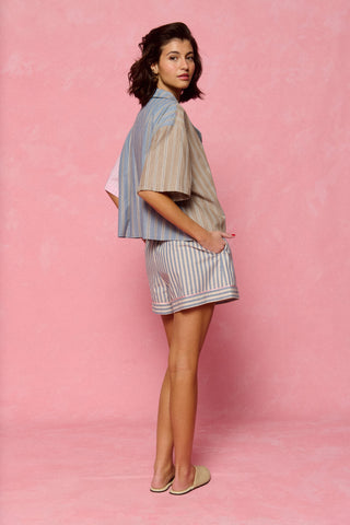 karavan clothing fashion planet homeware spring summer 26 nai collection shorts blue stripes