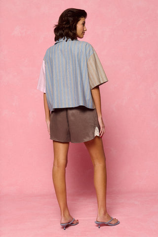 karavan clothing fashion planet homeware spring summer 26 nai collection shirt pink brown stripes