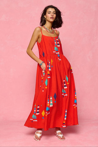 karavan clothing fashion spring summer 26 nai collection bruna dress red