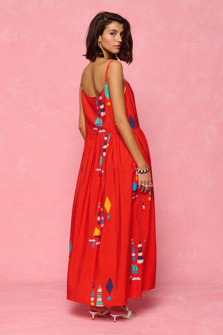 karavan clothing fashion spring summer 26 nai collection bruna dress red