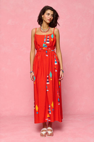 karavan clothing fashion spring summer 26 nai collection bruna dress red