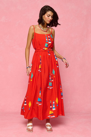 karavan clothing fashion spring summer 26 nai collection bruna dress red