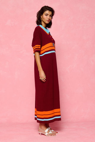 karavan clothing fashion spring summer 26 nai collection carmel knitted dress bordeaux orange