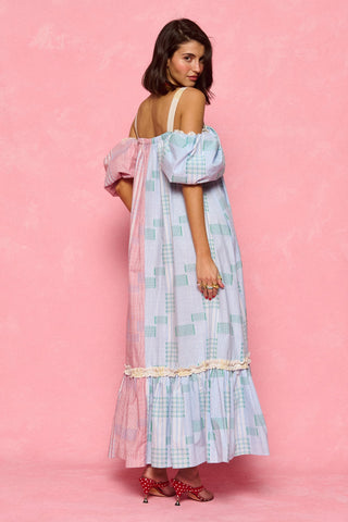 karavan clothing fashion spring summer 26 nai collection cassie dress lilac red botches