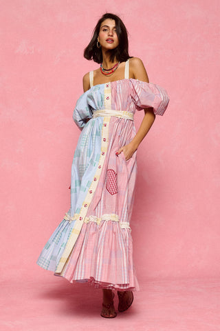 karavan clothing fashion spring summer 26 nai collection cassie dress lilac red botches