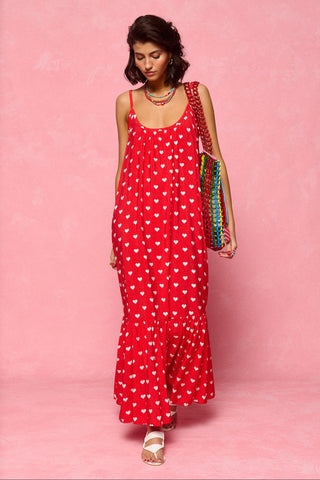karavan clothing fashion spring summer 26 nai collection charlotte dress polka hearts red