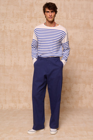 karavan clothing fashion spring summer 26 men nai collection armando knitted sweater blue stripes