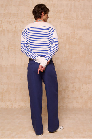 karavan clothing fashion spring summer 26 men nai collection armando knitted sweater blue stripes