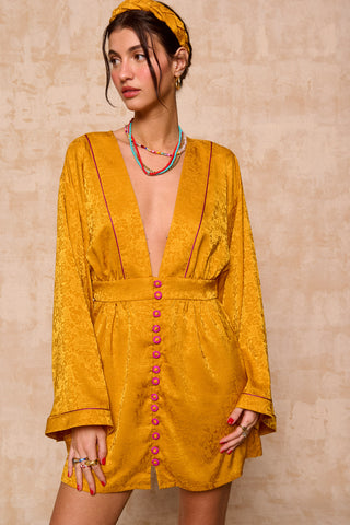 karavan clothing fashion spring summer 26 krvn nai collection daisy mini dress yellow