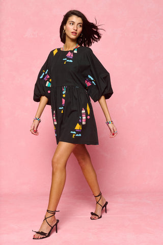 karavan clothing fashion spring summer 26 nai collection darla mini dress black