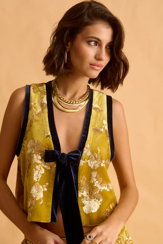 karavan clothing fashion fall winter 25 krvn homecoming collection sabrina vest lime