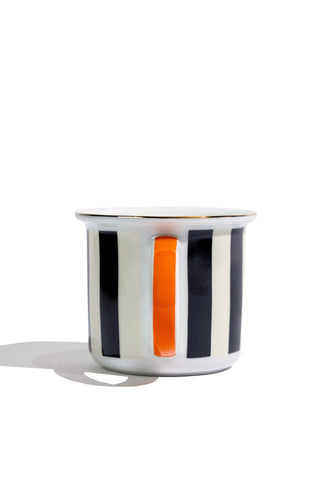 Porcelain Espresso Mug (Black Stripes)