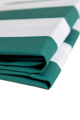 karavan clothing planet homeware collection spring summer 25 fitted sheet green stripes