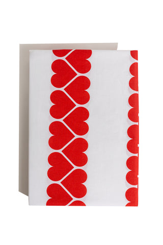 karavan clothing planet homeware collection spring summer 25 flat sheet red heart stripes