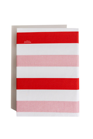 karavan clothing planet homeware collection spring summer 25 fitted sheet pink red stripes