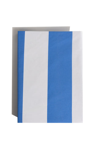 karavan clothing planet homeware collection spring summer 25 fitted sheet blue stripes