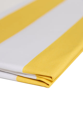 karavan clothing planet homeware collection spring summer 25 flat sheet yellow stripes